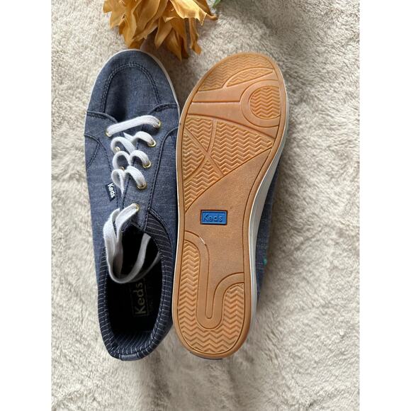Keds Blue and White Women's Flats - Picture 2 of 6